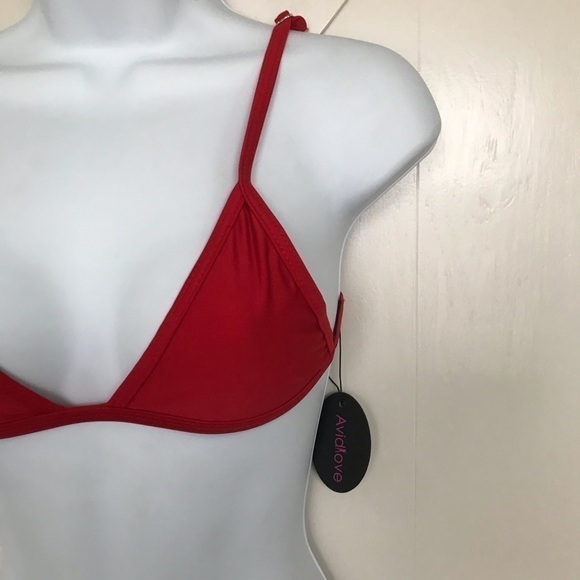 Red cheeky bottoms bikini swimsuit - Picture 4 of 5